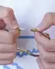 Mine ve Beyaz Altın Detaylı Zincir Bileklik