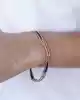 Mine ve Beyaz Altın Detaylı Zincir Bileklik
