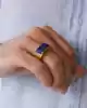 Mineli Altın Erkek Yüzük