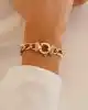 Mineli Altın Zincir Bileklik