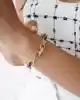 Mineli Altın Zincir Bileklik