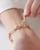 Mineli Eterna Altın Zincir Bileklik