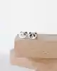 Mineli Panda Altın Küpe