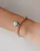 Mineli Yonca Sallantılı Zincir Bileklik