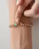 Mineli Yonca Sallantılı Zincir Bileklik