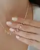 Mini Baget Taşlı Altın Kolye