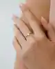Mini Baget Taşlı Altın Yüzük