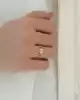 Mini Baget Taşlı Zincir Yüzük