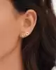Mini Çiçek Altın Küpe