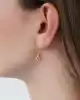 Mini Damla Uçlu Altın Küpe
