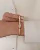 Mini Dörtgen Taşlı Altın Bileklik