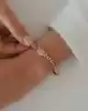 Mini Dörtgen Taşlı Altın Bileklik