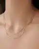 Mini İkili Top Zincir Kolye