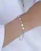 Mini Kareli Dorika Toplu Altın Bileklik