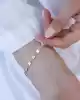 Mini Kareli Dorika Toplu Altın Bileklik