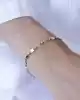 Mini Kareli Dorika Toplu Altın Bileklik
