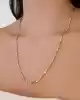Mini Küp Altın Zincir Kolye