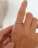 Mini Suyolu Eskitme Altın Yüzük