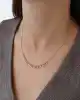Mini Taş Sallantılı Altın Kolye