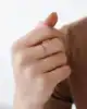 Mini Taşlı Altın Damla Yüzük