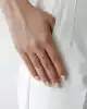 Mini Taşlı Altın Üçlü Yüzük
