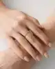 Mini Taşlı Altın Yüzük