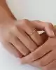 Mini Taşlı Altın Yüzük