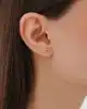 Mini Taşlı Çiçek Küpe