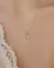 Mini Taşlı Halka Kolye