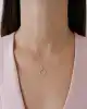 Mini Taşlı Halka Kolye