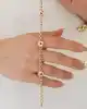 Mini Taşlı Kalp Zincir Bileklik