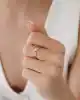 Mini Taşlı Yaprak Yüzük