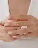 Mini Taşlı Yaprak Yüzük