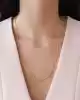 Mini Top Çubuk Altın Zincir