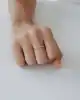 Mini Toplu ve Taşlı Altın Yüzük