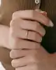 Mini Tria Taşlı Altın Yüzük