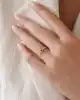 Mini Yeşil Taşlı Altın Yüzük