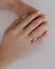 Mix Baget Taşlı Altın Yüzük