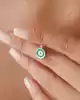 Nazar Mineli Altın Kolye