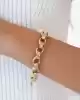 Oval Halkalı Altın Zincir Bileklik