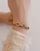 Oval Halkalı Altın Zincir Bileklik