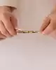 Oval Taşlı Altın Kelepçe Bileklik