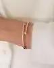 Oval Taşlı Altın Kelepçe Bileklik