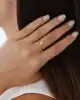 Oval Taşlı Altın Yüzük