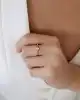 Oval Taşlı Altın Yüzük