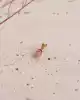 Pembe Taşlı Altın Kolye Ucu