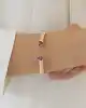 Pembe Taşlı Bold Kelepçe Bileklik