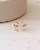 Pembe Taşlı Çocuk Küpe