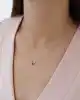 Pembe Taşlı Kalp Kolye