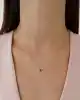 Pembe Taşlı Kalp Kolye